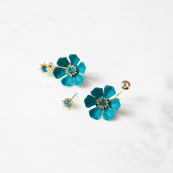 Anthropologie 'Dusk Blossom' Earrings By Zenzii - Picture 3 of 6